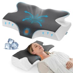 Elviros Cervical Memory Foam Pillow (Cooling)