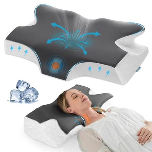 Elviros Cervical Memory Foam Pillow (Cooling)